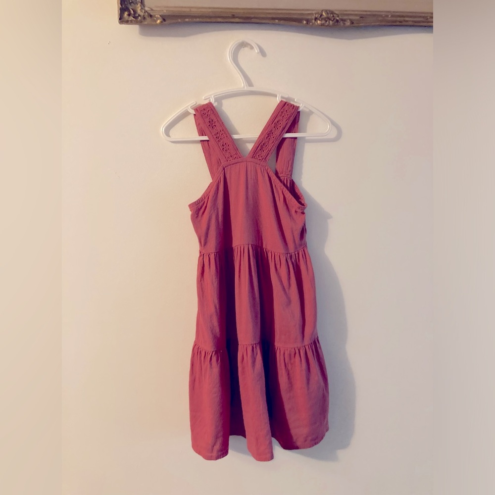 Old Navy Dusty Rose Pink Tiered Spring Dress Bohemian Toddler Dress Size 4T